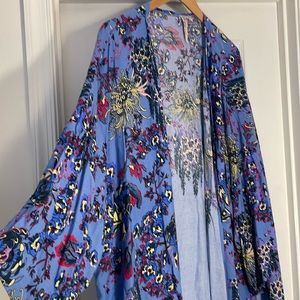 Free People Intimately Blue Floral Kimono